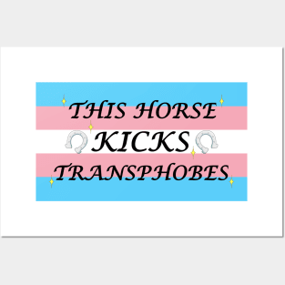 This Horse Kicks Transphobes Posters and Art